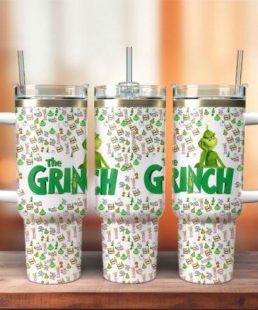 The Grinch Movies Custom Stanley Quencher 40Oz Stainless Steel Tumbler With Handle