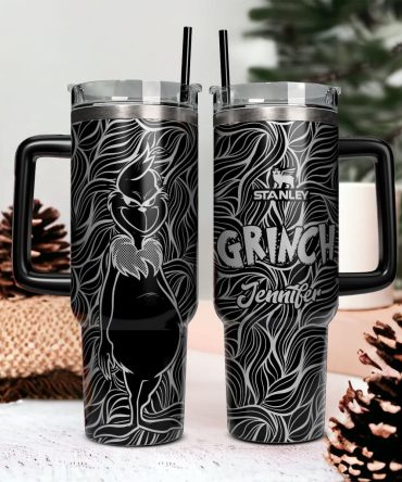 The Grinch Movies Custom Stanley Quencher 40Oz Stainless Steel Tumbler With Handle