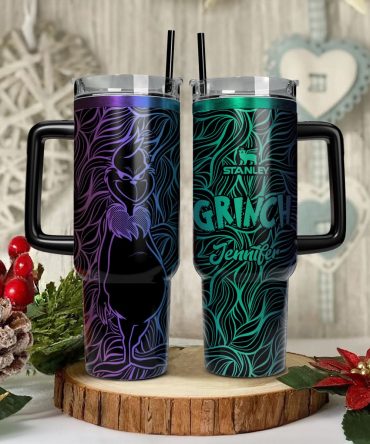 The Grinch Movies Custom Stanley Quencher 40Oz Stainless Steel Tumbler With Handle
