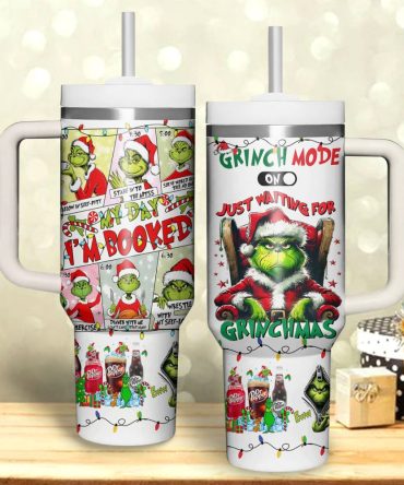 The Grinch Movies Custom Stanley Quencher 40Oz Stainless Steel Tumbler With Handle