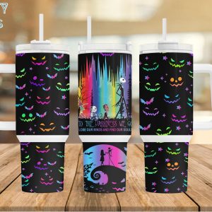 The Nightmare Before Christmas Cartoon Custom Stanley Quencher 40Oz Stainless Steel Tumbler With Handle