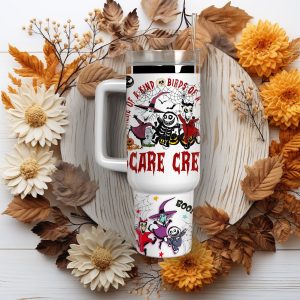 The Nightmare Before Christmas Cartoon Custom Stanley Quencher 40Oz Stainless Steel Tumbler With Handle