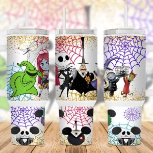 The Nightmare Before Christmas Cartoon Custom Stanley Quencher 40Oz Stainless Steel Tumbler With Handle