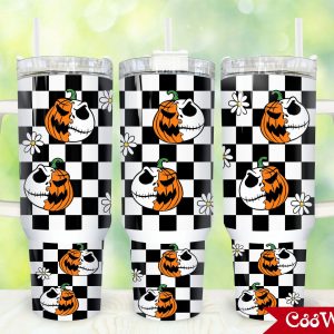The Nightmare Before Christmas Cartoon Custom Stanley Quencher 40Oz Stainless Steel Tumbler With Handle