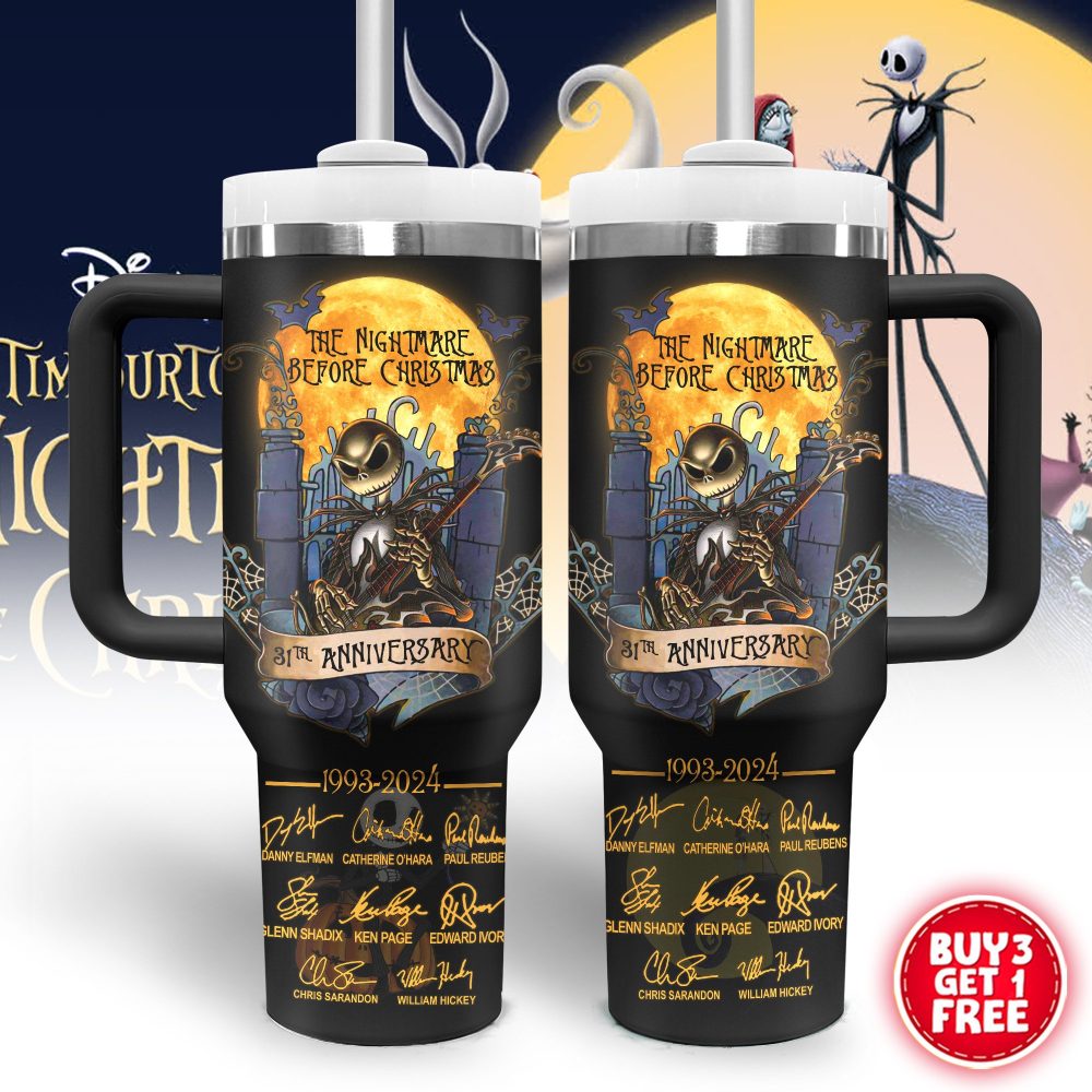 The Nightmare Before Christmas Movies Custom Stanley Quencher 40Oz Stainless Steel Tumbler