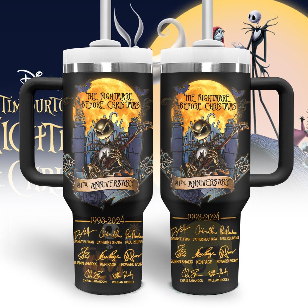 The Nightmare Before Christmas Movies Custom Stanley Quencher 40Oz Stainless Steel Tumbler - Image 2