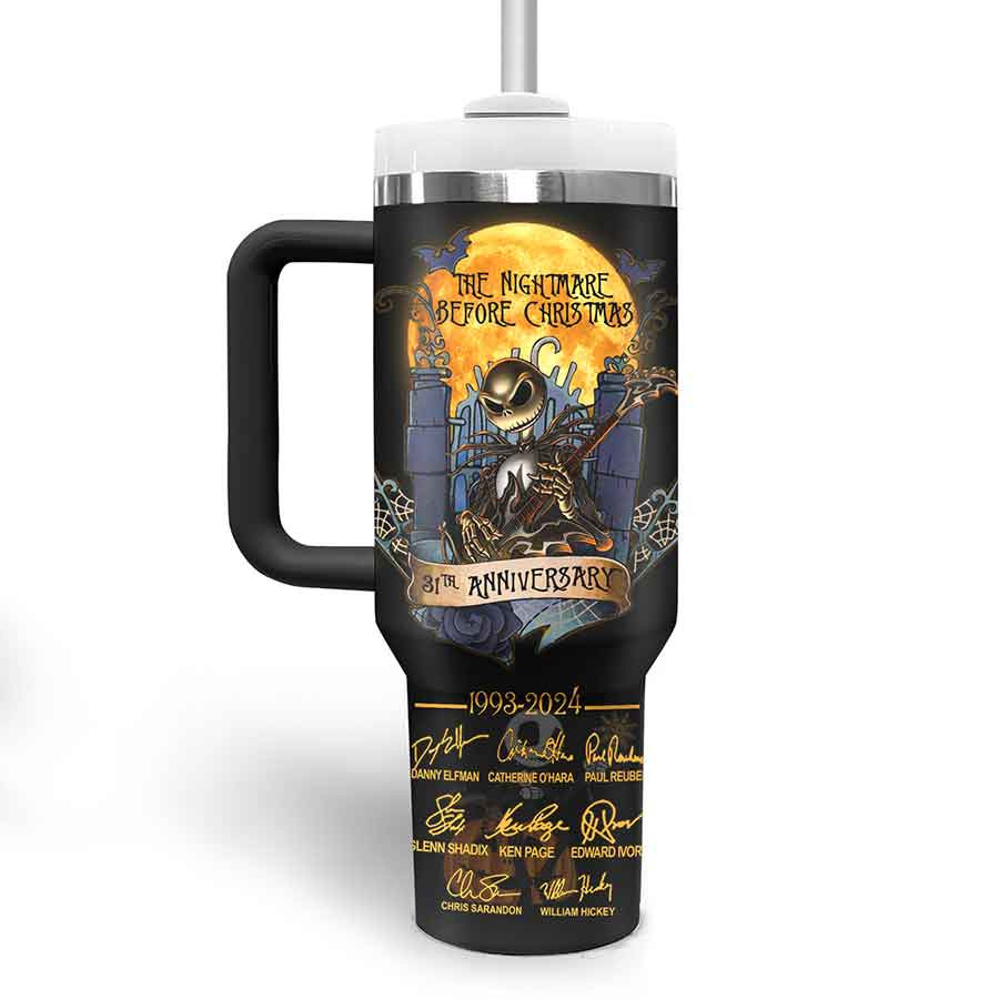 The Nightmare Before Christmas Movies Custom Stanley Quencher 40Oz Stainless Steel Tumbler - Image 4