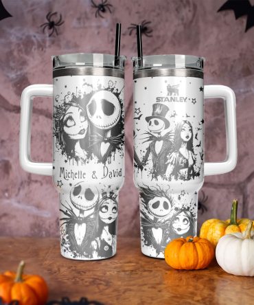 The Nightmare Before Christmas Movies Custom Stanley Quencher 40Oz Stainless Steel Tumbler With Handle