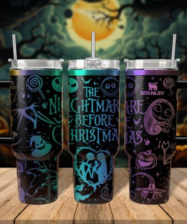 The Nightmare Before Christmas Movies Custom Stanley Quencher 40Oz Stainless Steel Tumbler With Handle
