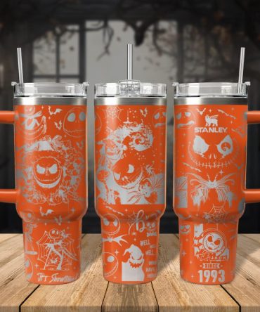 The Nightmare Before Christmas Movies Custom Stanley Quencher 40Oz Stainless Steel Tumbler With Handle