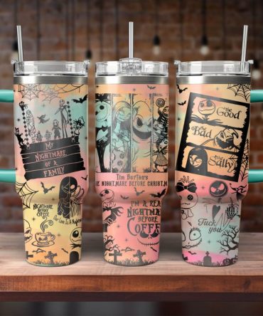 The Nightmare Before Christmas Movies Custom Stanley Quencher 40Oz Stainless Steel Tumbler With Handle