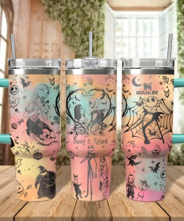 The Nightmare Before Christmas Movies Custom Stanley Quencher 40Oz Stainless Steel Tumbler With Handle
