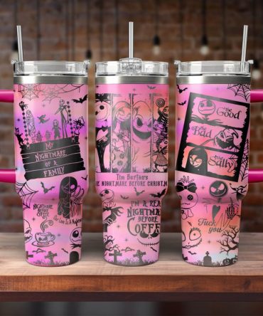 The Nightmare Before Christmas Movies Custom Stanley Quencher 40Oz Stainless Steel Tumbler With Handle