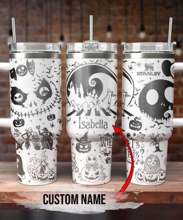 The Nightmare Before Christmas Movies Custom Stanley Quencher 40Oz Stainless Steel Tumbler With Handle