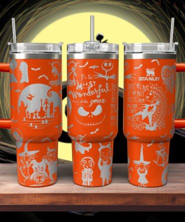 The Nightmare Before Christmas Movies Custom Stanley Quencher 40Oz Stainless Steel Tumbler With Handle