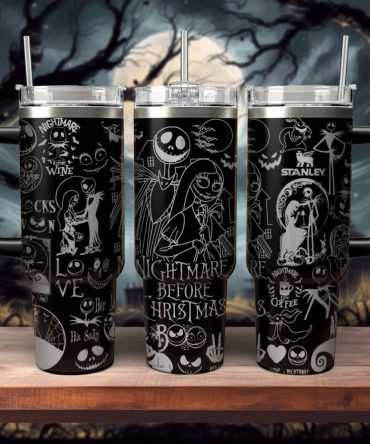 The Nightmare Before Christmas Movies Custom Stanley Quencher 40Oz Stainless Steel Tumbler With Handle