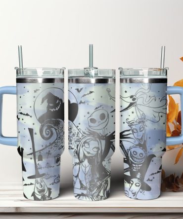 The Nightmare Before Christmas Movies Custom Stanley Quencher 40Oz Stainless Steel Tumbler With Handle