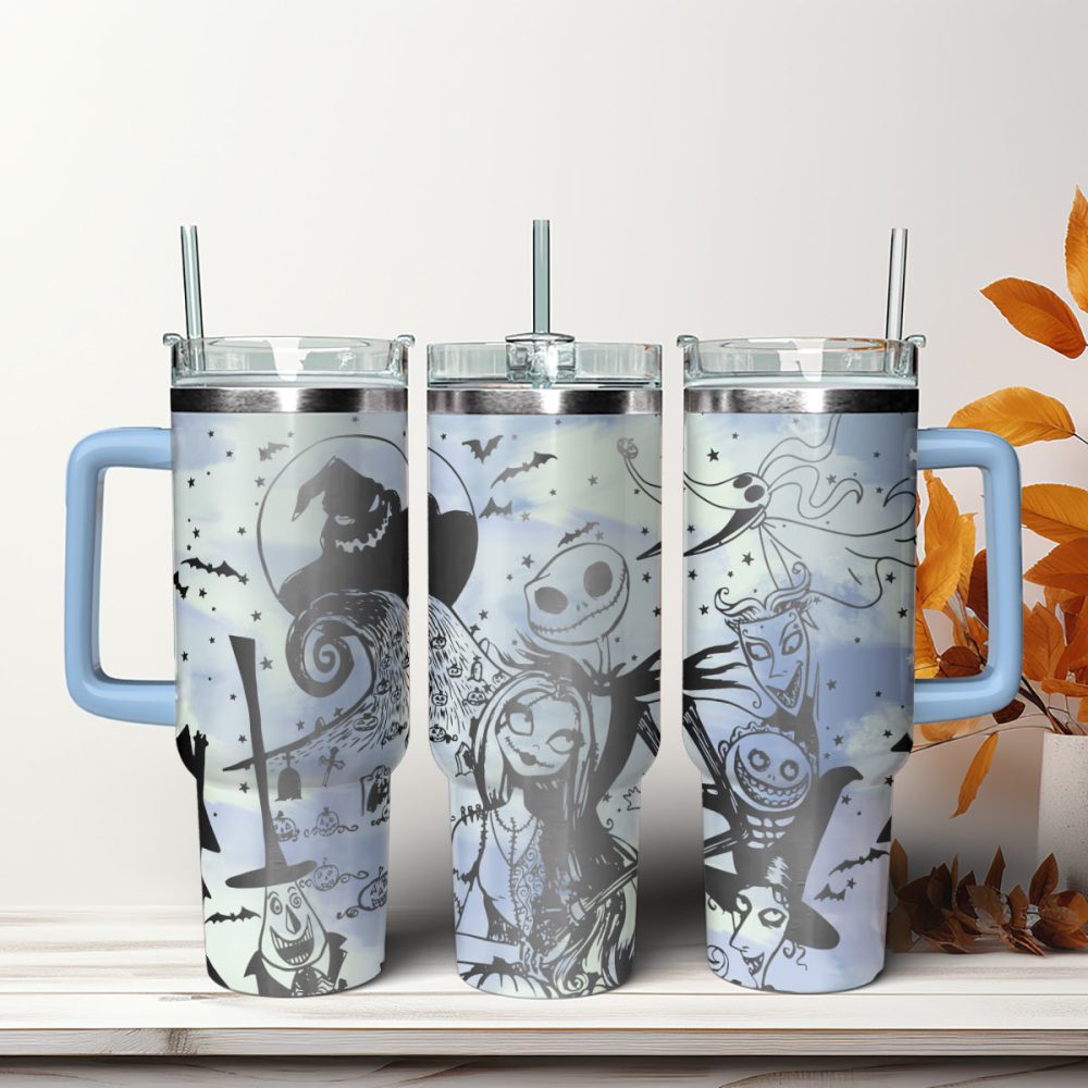 The Nightmare Before Christmas Movies Custom Stanley Quencher 40Oz Stainless Steel Tumbler With Handle