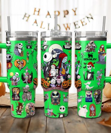 The Nightmare Before Christmas Movies Custom Stanley Quencher 40Oz Stainless Steel Tumbler With Handle
