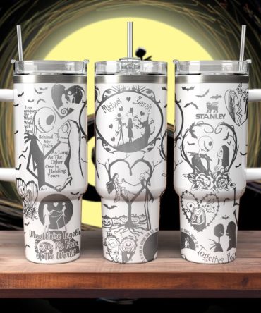 The Nightmare Before Christmas Movies Custom Stanley Quencher 40Oz Stainless Steel Tumbler With Handle