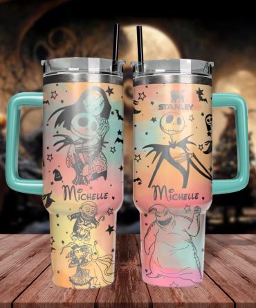 The Nightmare Before Christmas Movies Custom Stanley Quencher 40Oz Stainless Steel Tumbler With Handle