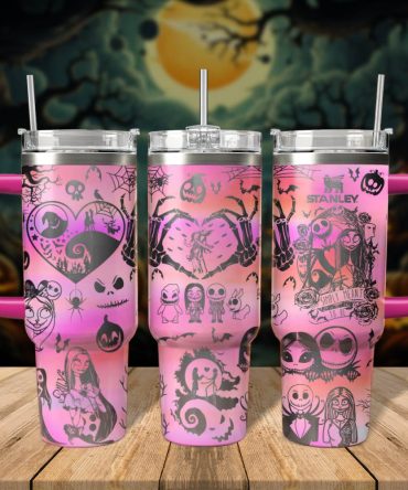 The Nightmare Before Christmas Movies Custom Stanley Quencher 40Oz Stainless Steel Tumbler With Handle