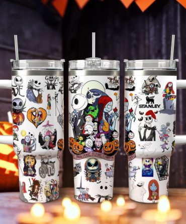 The Nightmare Before Christmas Movies Custom Stanley Quencher 40Oz Stainless Steel Tumbler With Handle