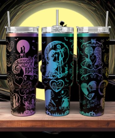 The Nightmare Before Christmas Movies Custom Stanley Quencher 40Oz Stainless Steel Tumbler With Handle