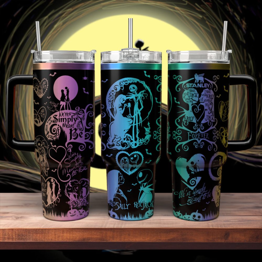 The Nightmare Before Christmas Movies Custom Stanley Quencher 40Oz Stainless Steel Tumbler With Handle