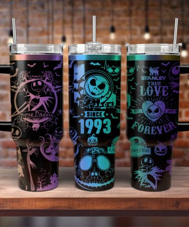The Nightmare Before Christmas Movies Custom Stanley Quencher 40Oz Stainless Steel Tumbler With Handle