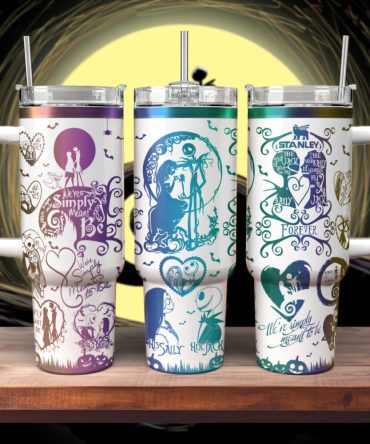 The Nightmare Before Christmas Movies Custom Stanley Quencher 40Oz Stainless Steel Tumbler With Handle