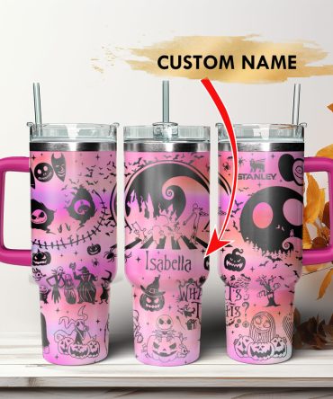 The Nightmare Before Christmas Movies Custom Stanley Quencher 40Oz Stainless Steel Tumbler With Handle