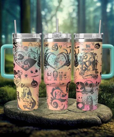 The Nightmare Before Christmas Movies Custom Stanley Quencher 40Oz Stainless Steel Tumbler With Handle