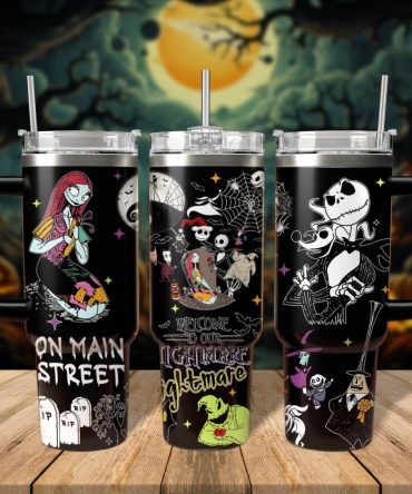 The Nightmare Before Christmas Movies Custom Stanley Quencher 40Oz Stainless Steel Tumbler With Handle