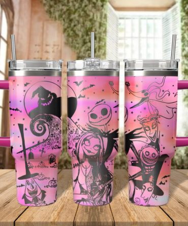 The Nightmare Before Christmas Movies Custom Stanley Quencher 40Oz Stainless Steel Tumbler With Handle