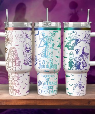 The Nightmare Before Christmas Movies Custom Stanley Quencher 40Oz Stainless Steel Tumbler With Handle