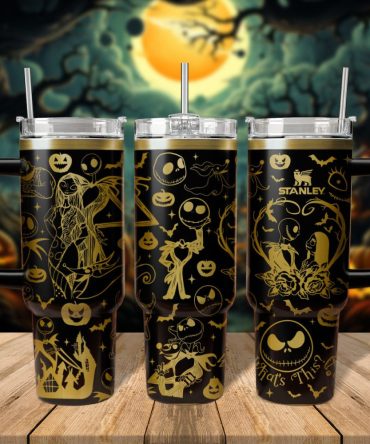 The Nightmare Before Christmas Movies Custom Stanley Quencher 40Oz Stainless Steel Tumbler With Handle