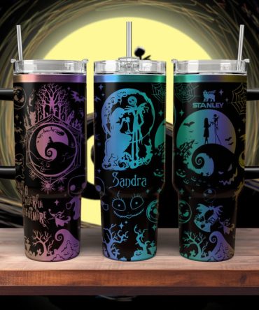 The Nightmare Before Christmas Movies Custom Stanley Quencher 40Oz Stainless Steel Tumbler With Handle