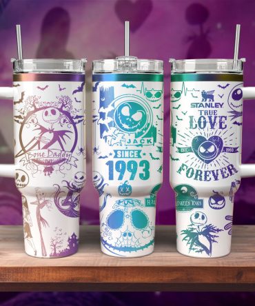 The Nightmare Before Christmas Movies Custom Stanley Quencher 40Oz Stainless Steel Tumbler With Handle