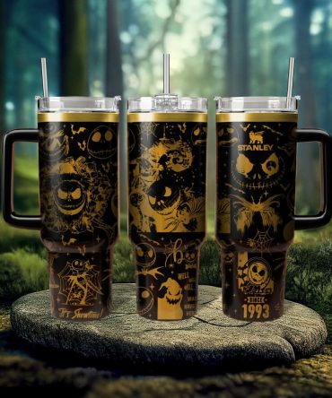 The Nightmare Before Christmas Movies Custom Stanley Quencher 40Oz Stainless Steel Tumbler With Handle