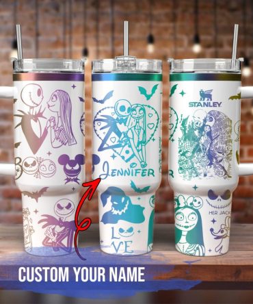 The Nightmare Before Christmas Movies Custom Stanley Quencher 40Oz Stainless Steel Tumbler With Handle