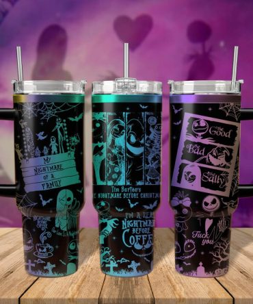 The Nightmare Before Christmas Movies Custom Stanley Quencher 40Oz Stainless Steel Tumbler With Handle