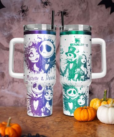 The Nightmare Before Christmas Movies Custom Stanley Quencher 40Oz Stainless Steel Tumbler With Handle