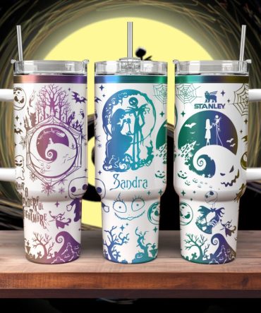 The Nightmare Before Christmas Movies Custom Stanley Quencher 40Oz Stainless Steel Tumbler With Handle