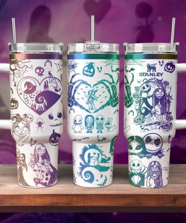 The Nightmare Before Christmas Movies Custom Stanley Quencher 40Oz Stainless Steel Tumbler With Handle
