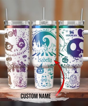 The Nightmare Before Christmas Movies Custom Stanley Quencher 40Oz Stainless Steel Tumbler With Handle