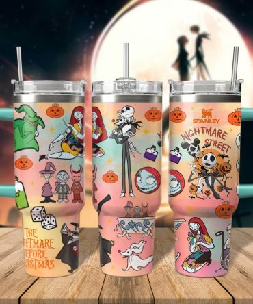 The Nightmare Before Christmas Movies Custom Stanley Quencher 40Oz Stainless Steel Tumbler With Handle