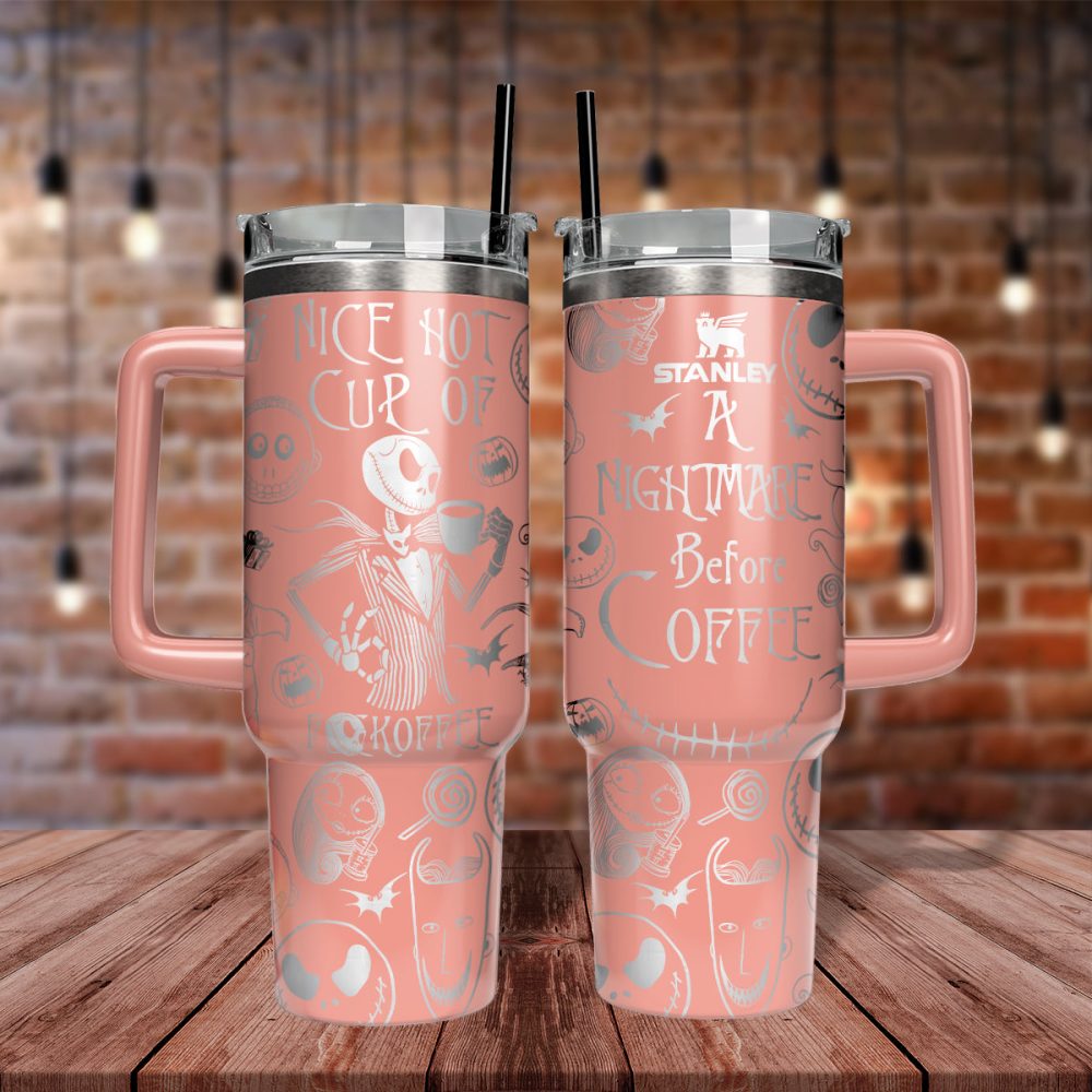 The Nightmare Before Christmas Movies Custom Stanley Quencher 40Oz Stainless Steel Tumbler With Handle
