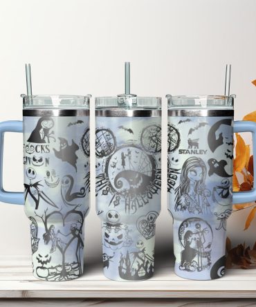 The Nightmare Before Christmas Movies Custom Stanley Quencher 40Oz Stainless Steel Tumbler With Handle