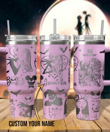 The Nightmare Before Christmas Movies Custom Stanley Quencher 40Oz Stainless Steel Tumbler With Handle